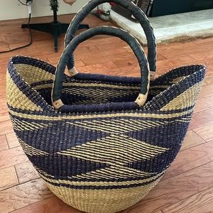 African Bolga basket bag tote